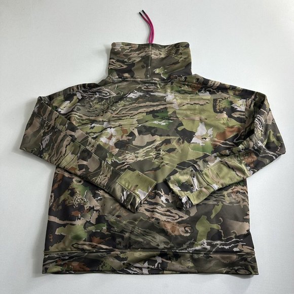 UNDER ARMOUR Tech Sweatshirt‎ Terry Hunt Graphic Funnel Neck Womens Size XL - Picture 2 of 10